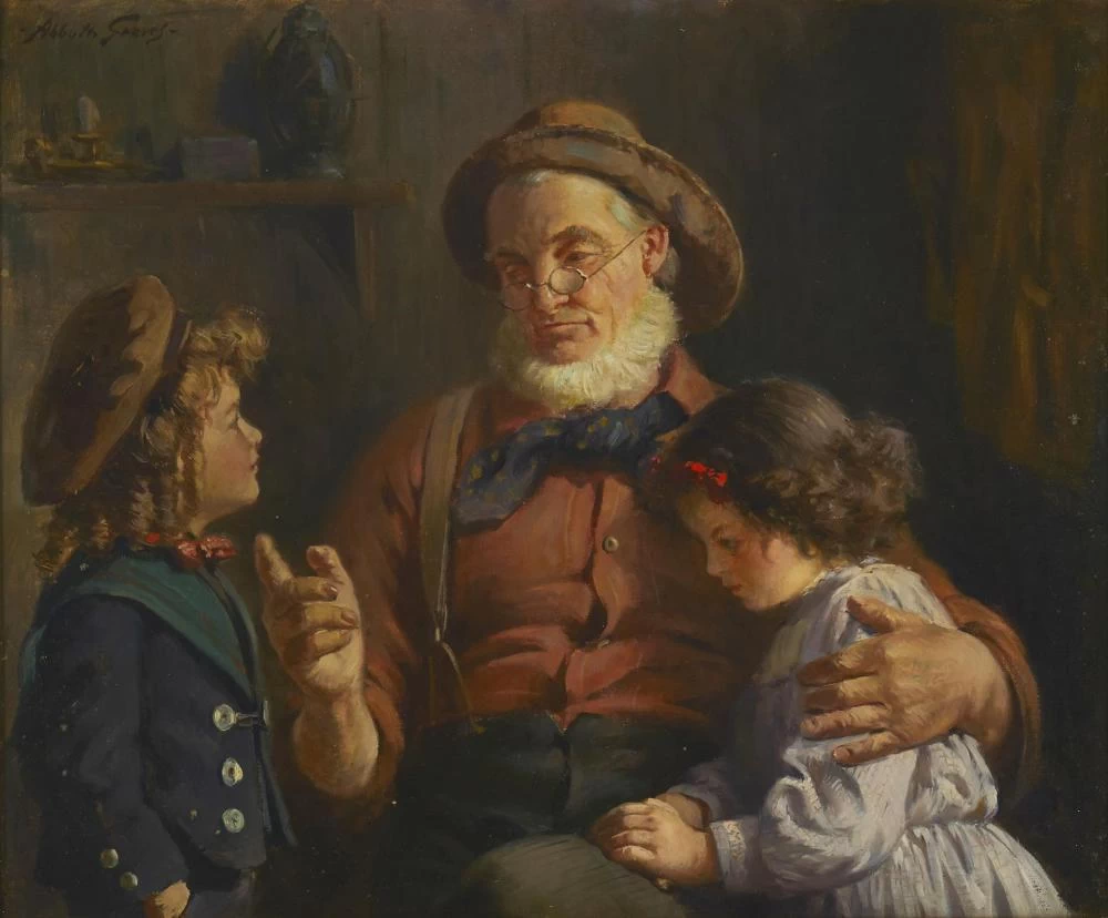 Abbott Fuller Graves-32-Il nonno e i nipotini
